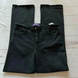 NYDJ Womens USA 14 Black Stretch Denim NOT YOUR DAUGHTER JEANS made in t…